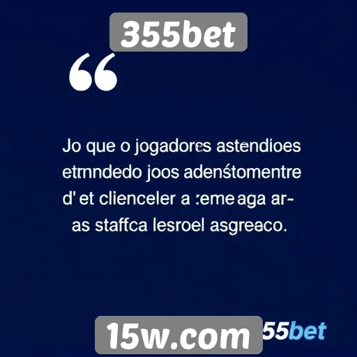 Feedback de jogadores sobre atendimento ao cliente na 355bet